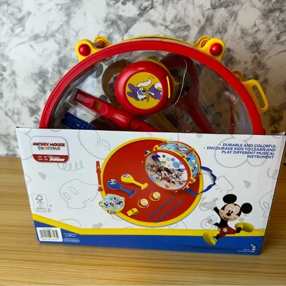 1 Disney Funhouse Marching Band Drum With Instruments For Ages 2+ - Picture 6 of 9